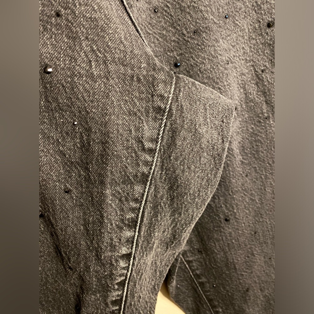 Universal Thread Black Wash Rhinestone Jeans Mid-… - image 7